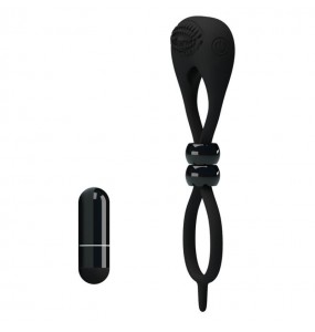 PRETTY LOVE - LOCKER 8 Shape Adjustable Cock Ring (Battery - Black)